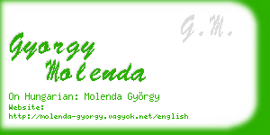 gyorgy molenda business card