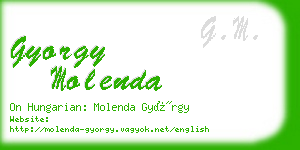 gyorgy molenda business card